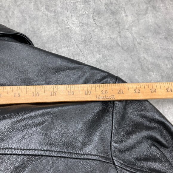 Wilsons M. Julian Jacket Men Large 48 Black Leather Zip Thinsulate Ultra 90s VTG - Picture 7 of 12